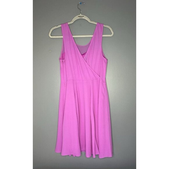 Express Flowy Chiffon Dress Womens 10 Fuchsia Pink Purple Fit & Flare Party Date - Picture 2 of 10